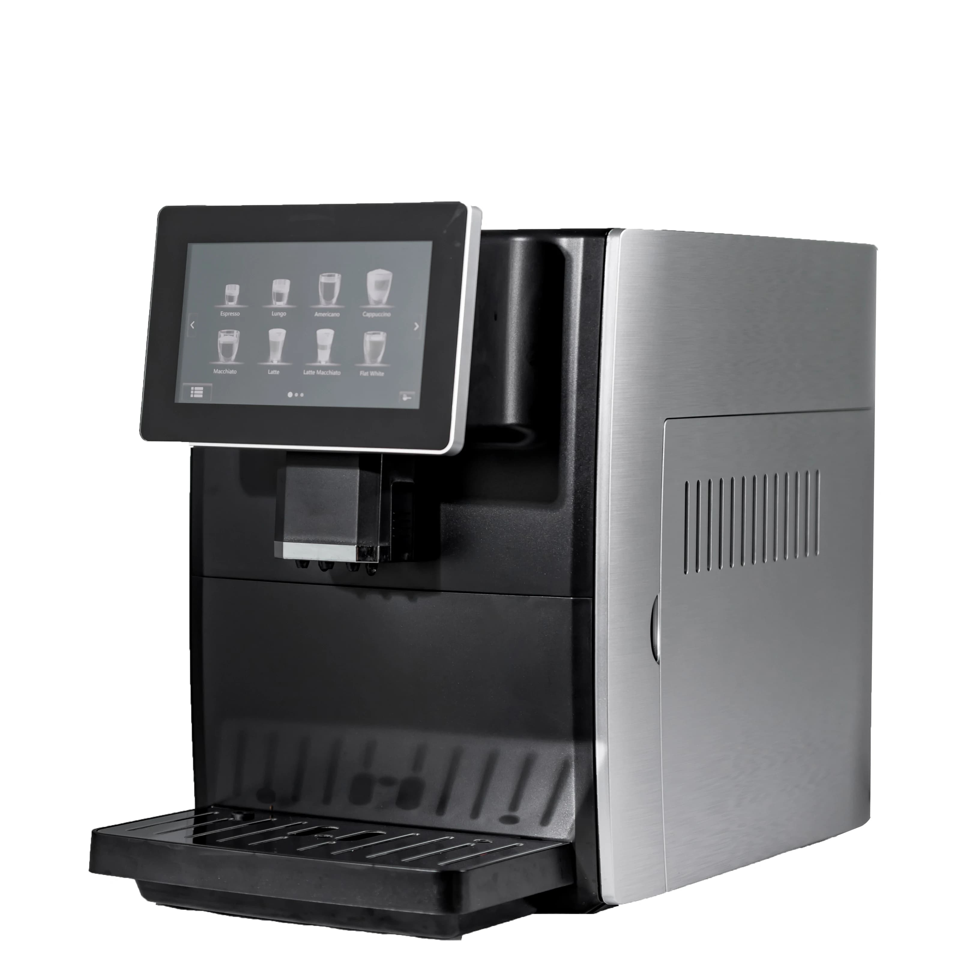 Macchina da Caffè Automatica con Display Touch a Colori, Portatile in Acciaio Inox per Espresso