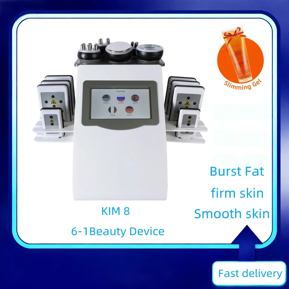 Macchina per Cavitazione Ultrasonica 6 in 1 40K per Dimagrimento, Lifting Cutaneo, Rassodamento, Vacuum Lipo KIM8, Modellamento Corpo