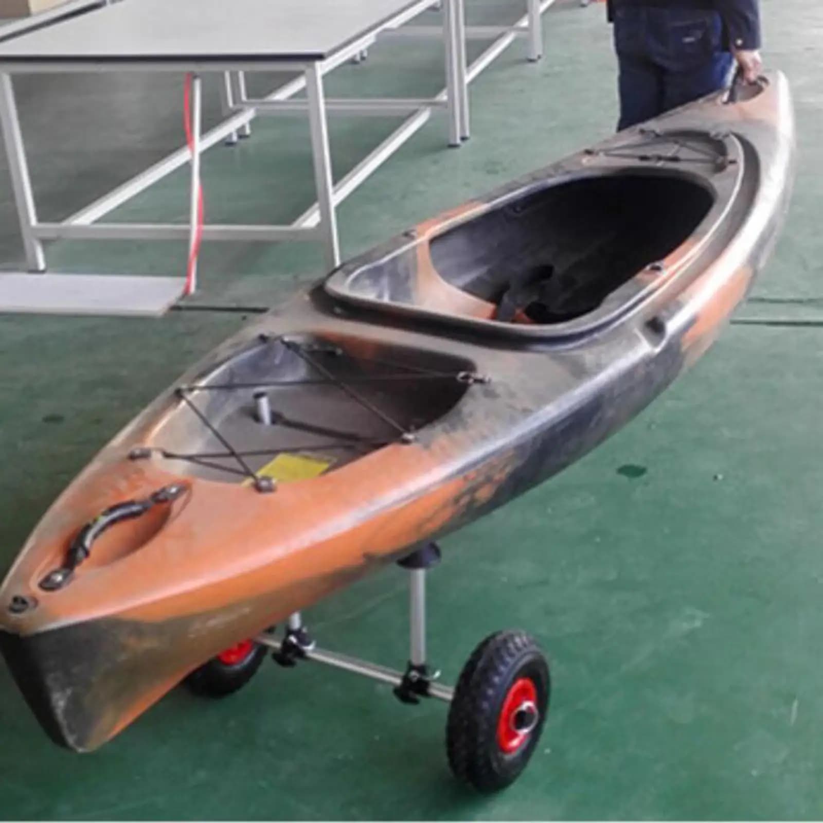 Carrello per kayak Carrello per kayak Carrello per kayak con ruote, ergonomico, compatto, leggero e resistente per canoa, paddle board