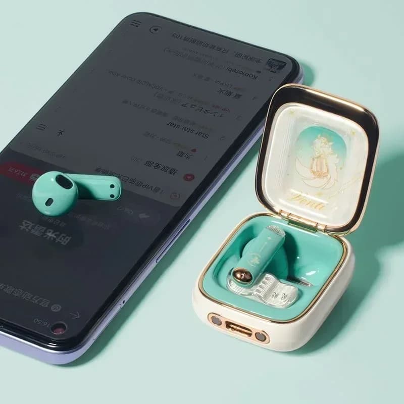 Genshin Impact Venti Cuffie da gioco sportive con cancellazione del rumore Regalo di gioco Cuffie Bluetooth 5.4 personalizzate carine per XiaoMi