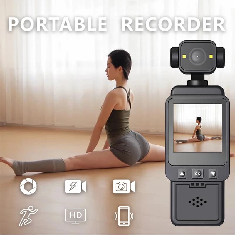 1PC 4K HD Action Camera with 360° Rotatable Lens , Optical Image Stabilizer, MicroSD / TF Card, Waterproof Housing,for Vlogging