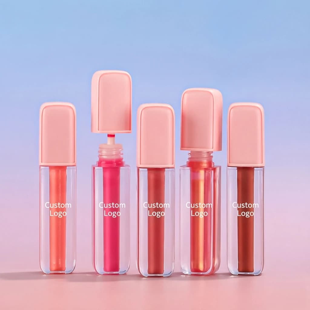 Premium Waterproof Long Lasting High Shine Lip Gloss Set Non Sticky Volumizing Custom Logo Liquid Lipstick for Women Girls