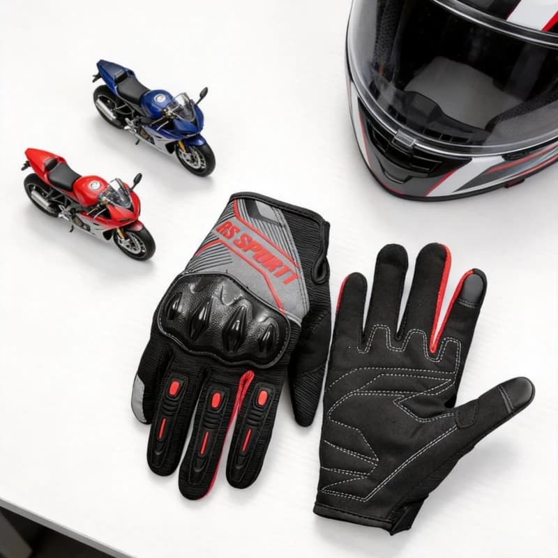 RS Full Finger Motorcycle Gloves Breathable Mesh Touch Screen Anti-Slip Anti-Fall Motocross MTB Riding Gear Gloves