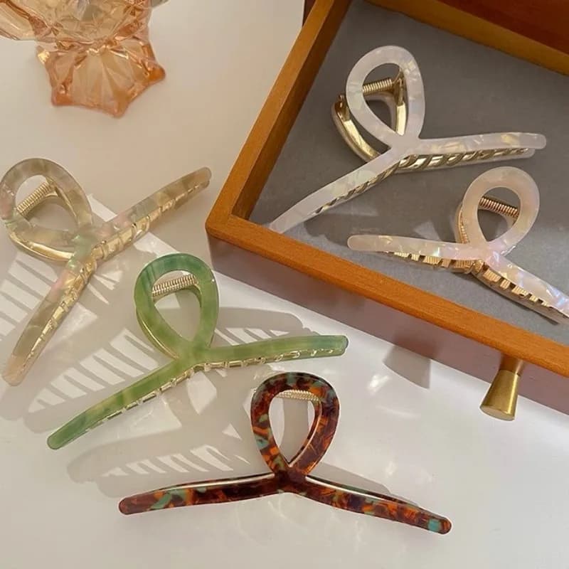 Fermagli per capelli versatili - Fermagli per capelli grandi eleganti e carini per donna, molletta francese antiscivolo
