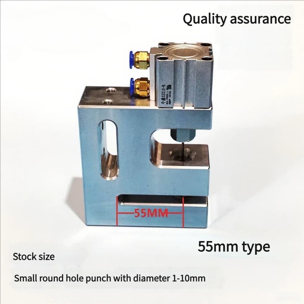 1Pc Depth 55mm Pneumatic Spooling Machine For Rolling Machine Punching Machine PVC/PO/OPP/PE/CPE/PPE Materials