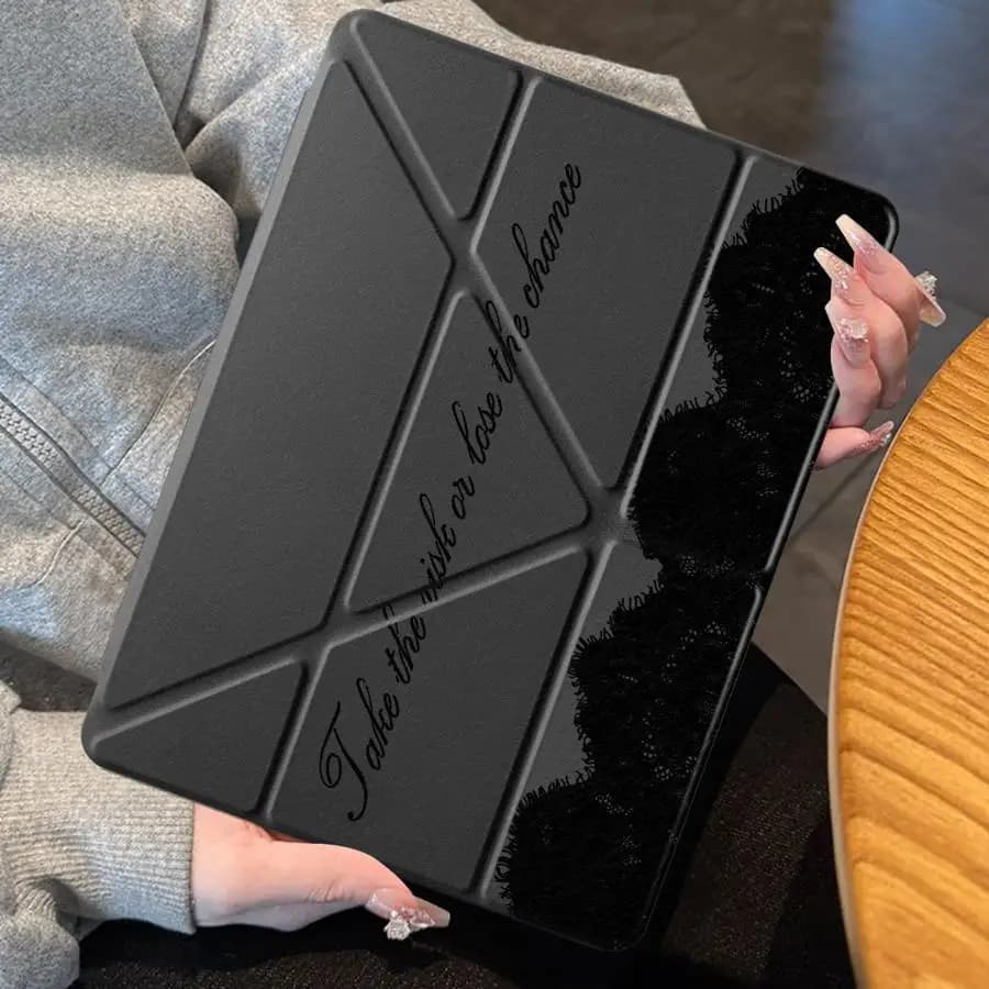 Custodia per Tablet iPad Pro 11, 10, 9, 8, 7 generazione, 12.9 pollici 2025, Mini 6, 7, Air 4, 5, M3, M2, 1, 2, M4, 11 pollici - Cover con Supporto Mandala Angelo