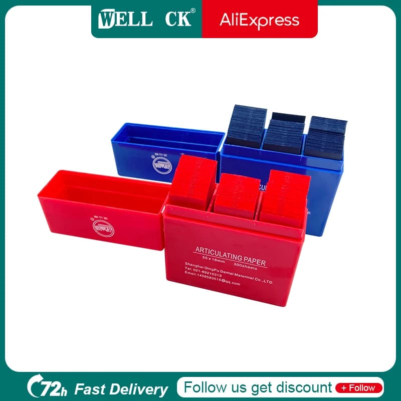 300 Sheets / Box Paper Strips Red / Green Paper Products Dentale Laboratory Products Oral Tooth Care Tool Whitening Material 55*18mm