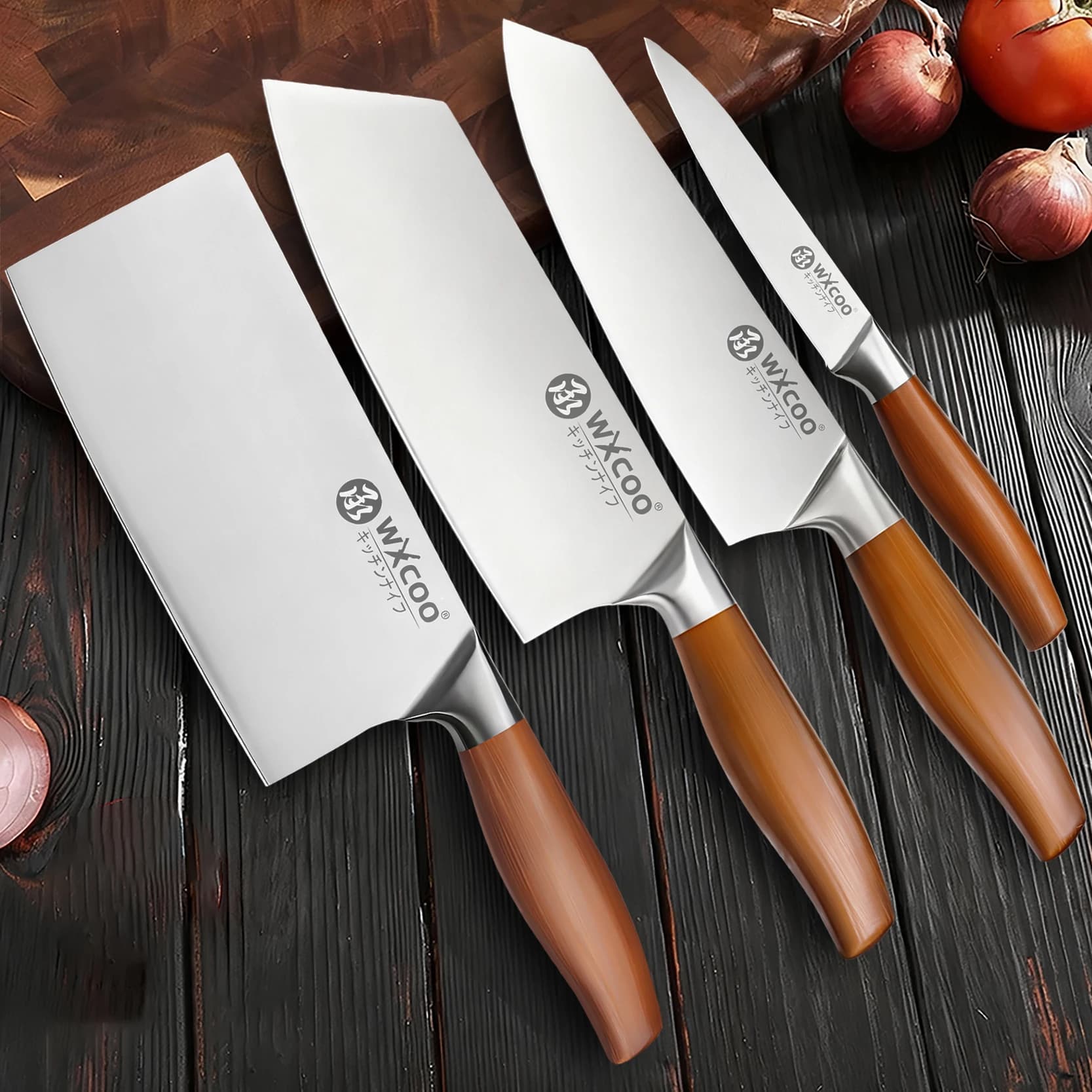Professional Japanese Kitchen Knives Sharp Blade Meat Cleaver Chef's Knife for Household Fruit Vegetable Knife Cooking Tools