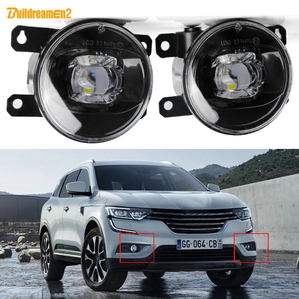 2X30W H11 Fendinebbia DRL Per Renault Koleos HY HC Samsung QM5 QM6 2011-2019 Auto Regolabile Anteriore LED Lente Fendinebbia Montaggio