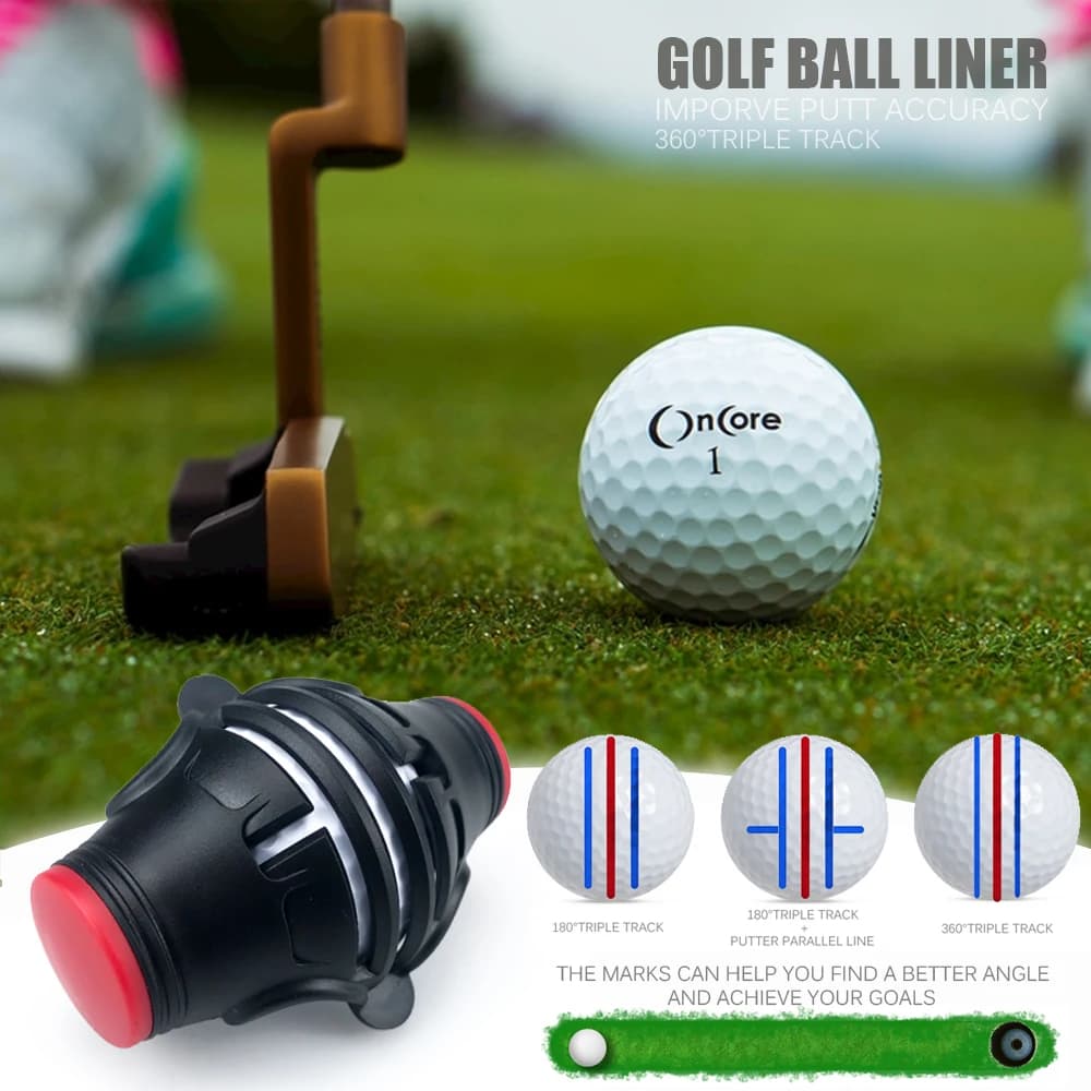 Rotante a 360 gradi Pallina da golf Liner Marker Template Pennarello Golf Putting Posizionamento Imporare la precisione del putt Aiuta i golfisti