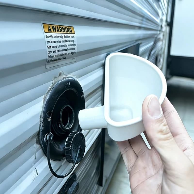 For RV Trailer Water Tank Funnel New Fresh Water Tank Filling Funnel 3D Printed Universal Wide Application