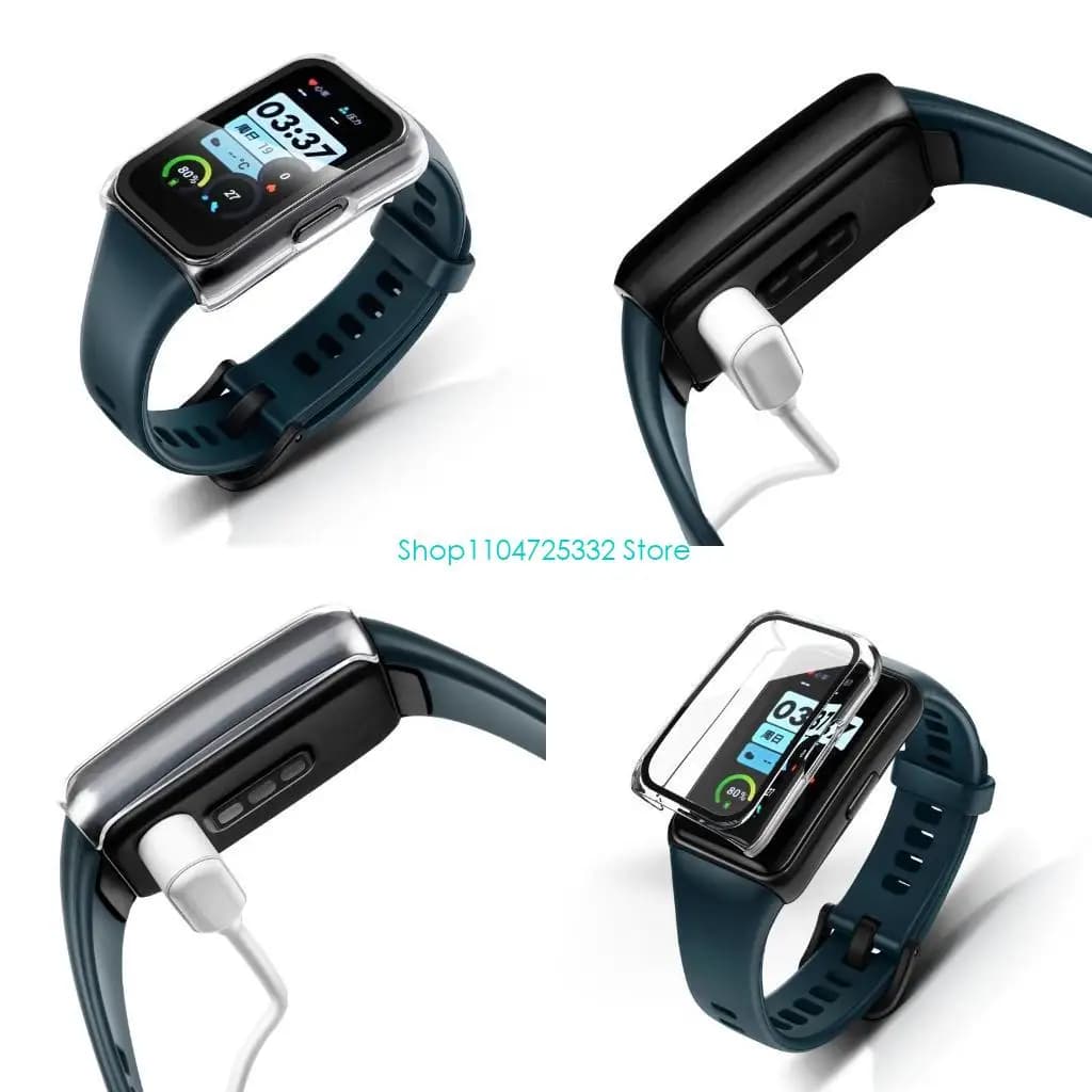P5EA Custodia protettiva antigraffio Pellicola salvaschermo compatibile per Band 6/6NFC/6Pro Pellicola in vetro con guscio