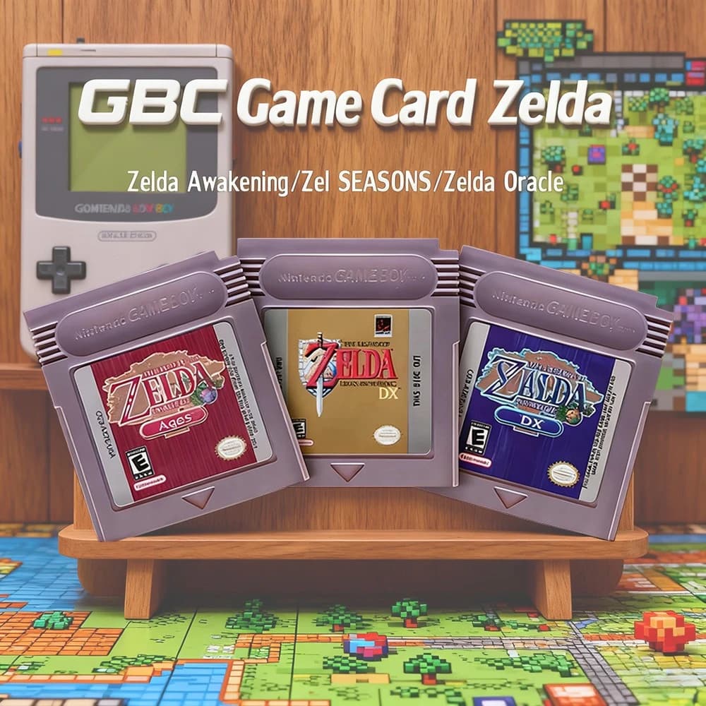 Scheda GBC Cartuccia per videogiochi a 16 bit Scheda console per Gameboy Awakening Oracle of Seasons Gioco classico Versione inglese