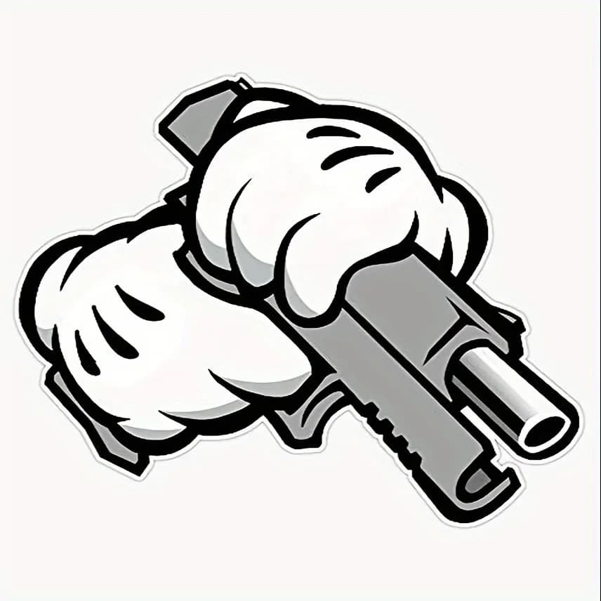 Buy Handlebar Gun And Stick-It Can Warn Others, Suitable For Car Body Stickers, Glass Stickers, Motorcycle Decoration Decals