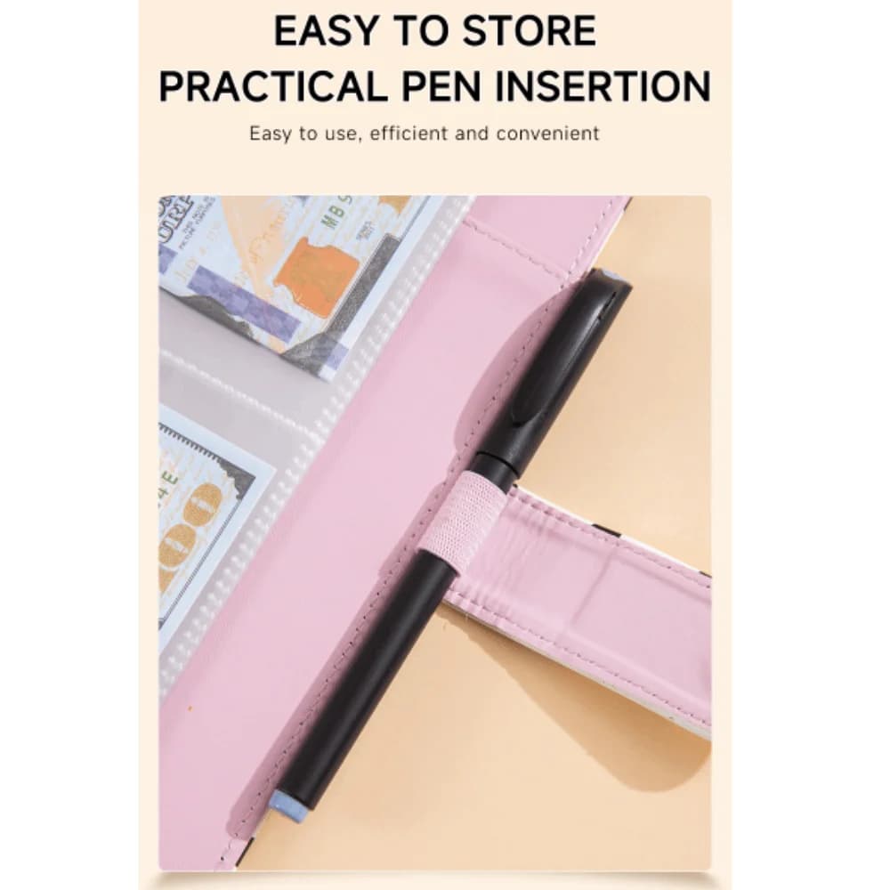 Raccoglitore A5 in PU per Budget, Agenda Colorata per Risparmi, Quaderno con 25 Tasche A5 a 6 Fori