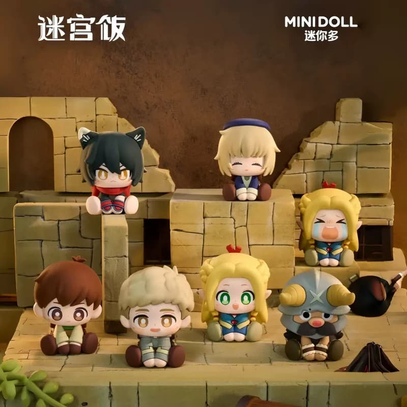 Minidoll Delicious In Dungeon Blind Box, Autentica Bambola Decorativa in Plastica Morbida, Ciondolo Marcille Laios, Giocattolo Anime Fatto a Mano