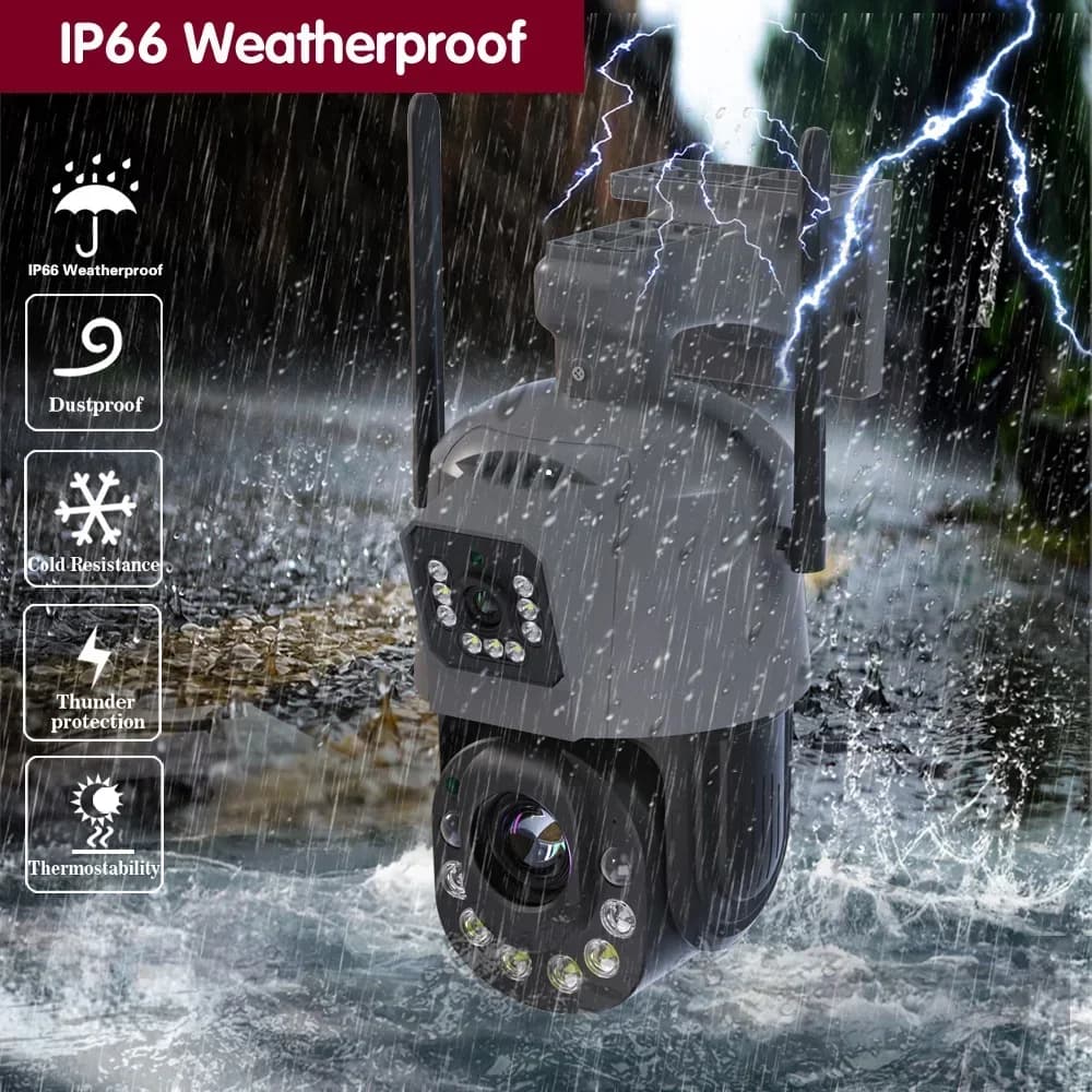 Kit sistema di sicurezza telecamera CCTV Wifi con zoom 6MP 50X Set NVR wireless 8CH 5MP con telecamera PTZ Audio bidirezionale per videosorveglianza