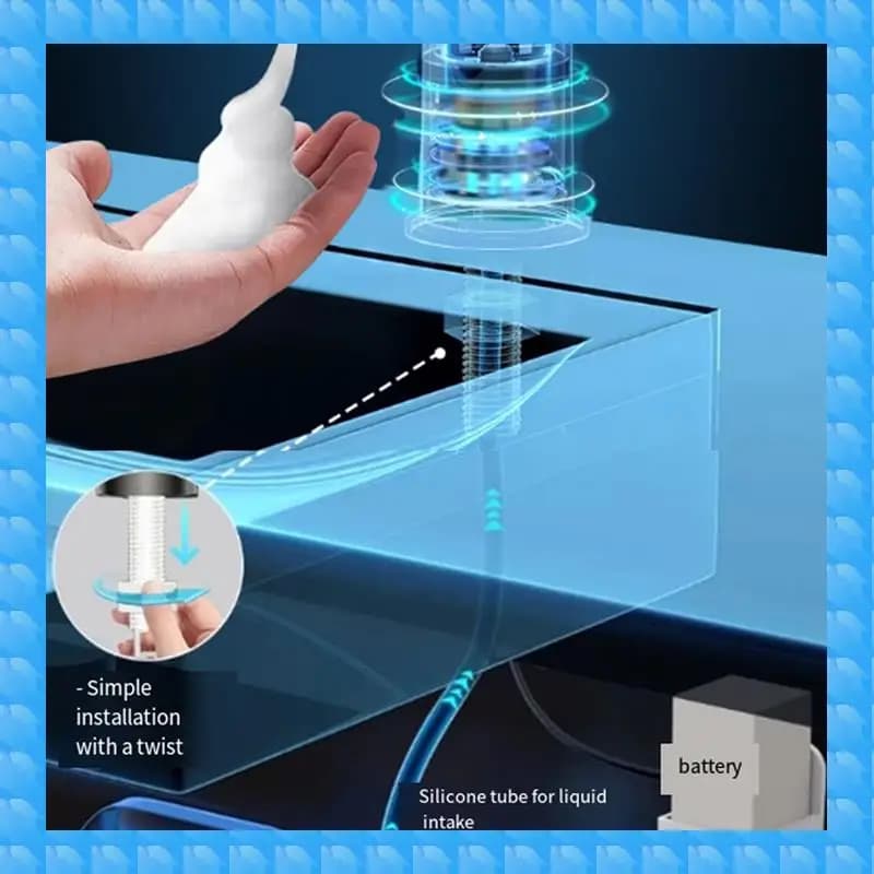 ETRT Dispenser di sapone per rubinetto per lavandino da appoggio Dispenser automatico di sapone a induzione a infrarossi Dispenser per bagno Liquido