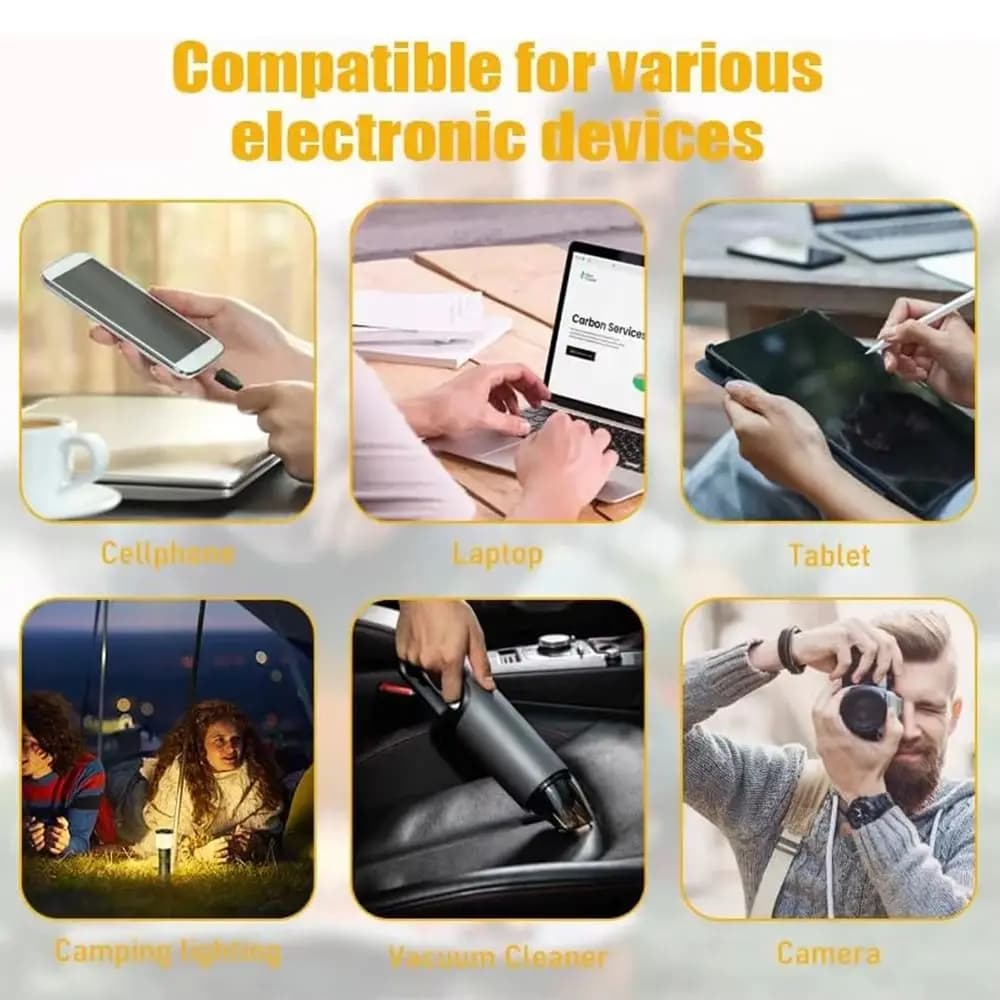 Inverter da 18V/20V a 220V con 4 USB, LED e Doppia Presa, Trasformatore Intelligente Multifunzione per Uso Domestico