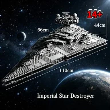 Bandai Unique Assembly Toy Set Launch 75252 Imperial Star Destroyer Anniversary Gift Collection compatible with LEGO bricks