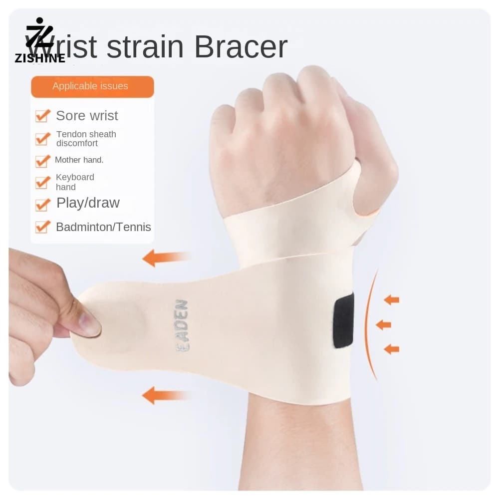 Polsino elastico ultrasottile 1PC, regolabile e traspirante, con funzione di compressione per alleviare il dolore al tendine, benda da polso