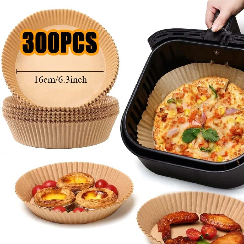 50/100 pcs special paper for air fryer silicone oil paper absorbent oil paper special paper pad for food paper dish for home use