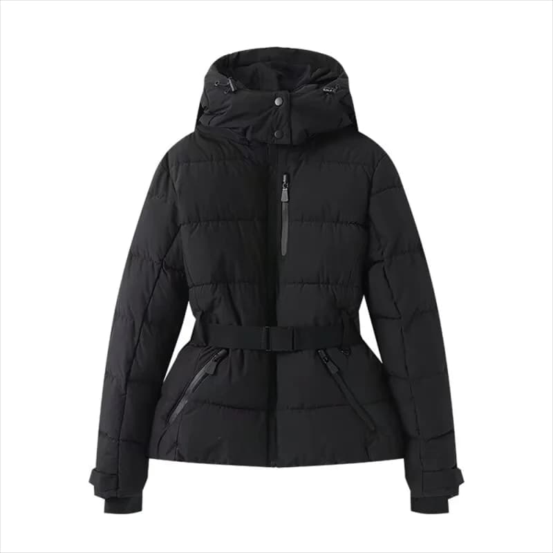 2026 new women's ski series multi-color waterproof cold-proof waist warm hooded cotton jacket fashion jacket