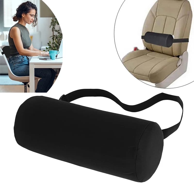 Car Seat Cylinder Oil Roller Bearing Office Chair Lumbar Protection Relief Back from Lumbar Haunting Support Rolling Lumbar