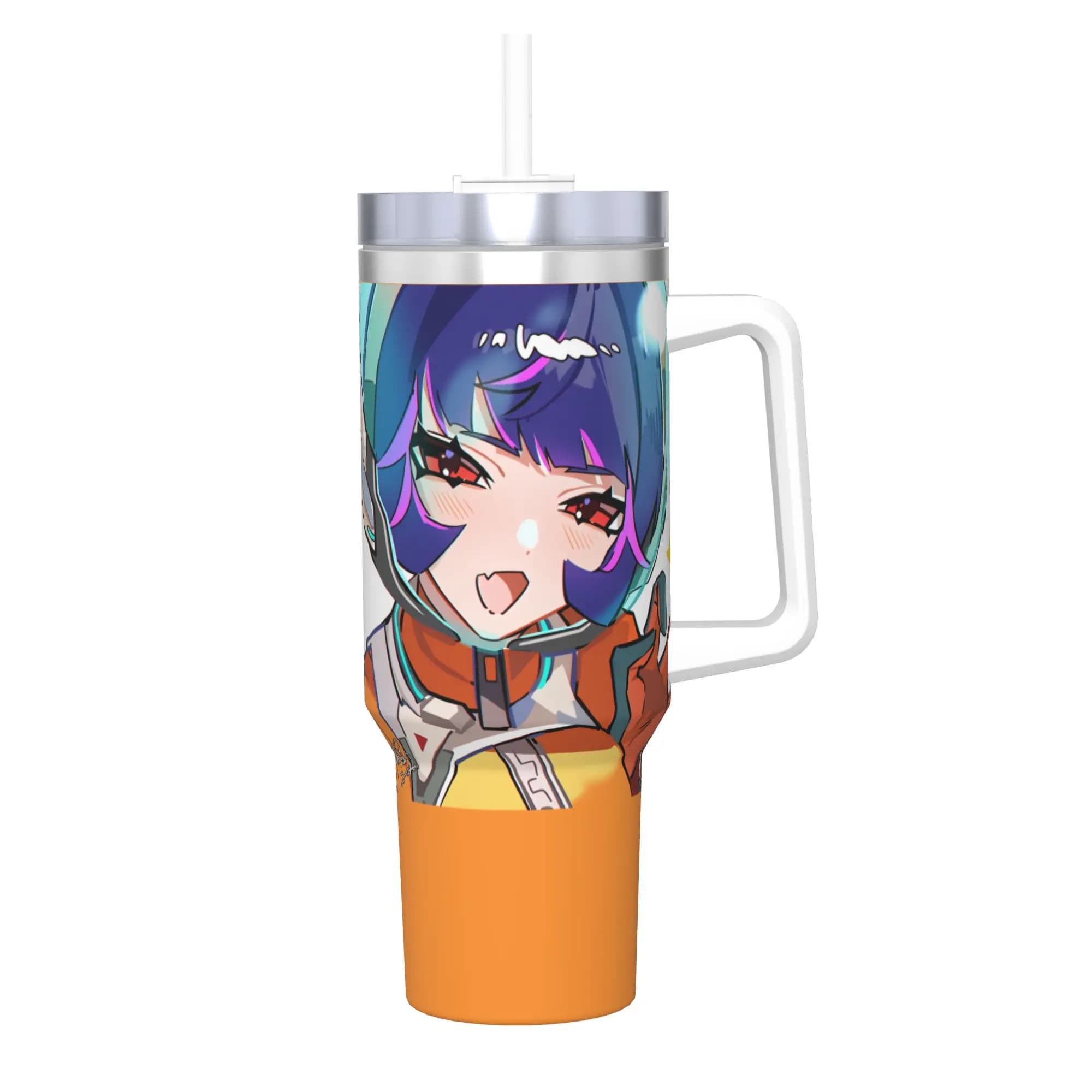 Borraccia Termica Portatile in Acciaio Inossidabile per Acqua Calda e Fredda, Personalizzabile per Auto - Tema Overwatch