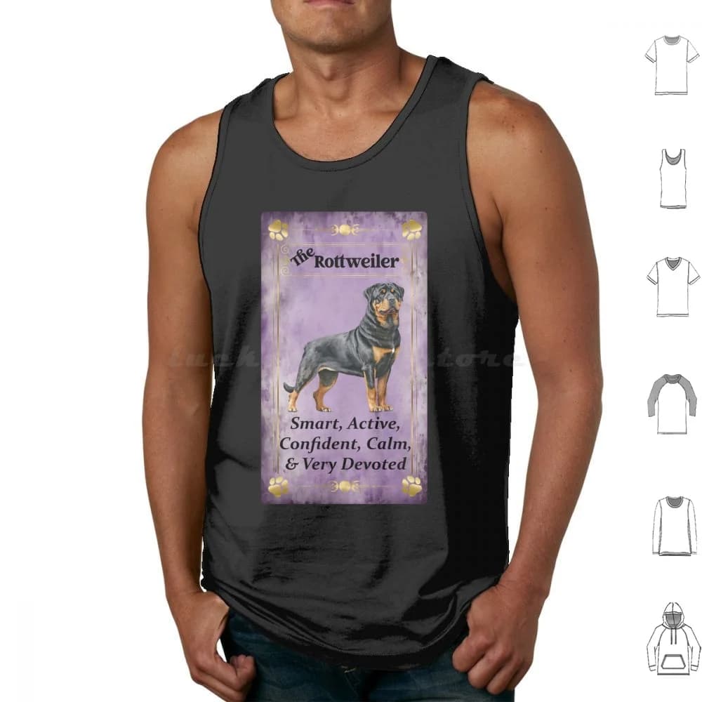 Rottweiler Tarocchi Carta Sfondo Viola Canotte Gilet Senza Maniche Rottweiler Rotty Rottie Rottwiler Tarocchi Tarocchi Pet