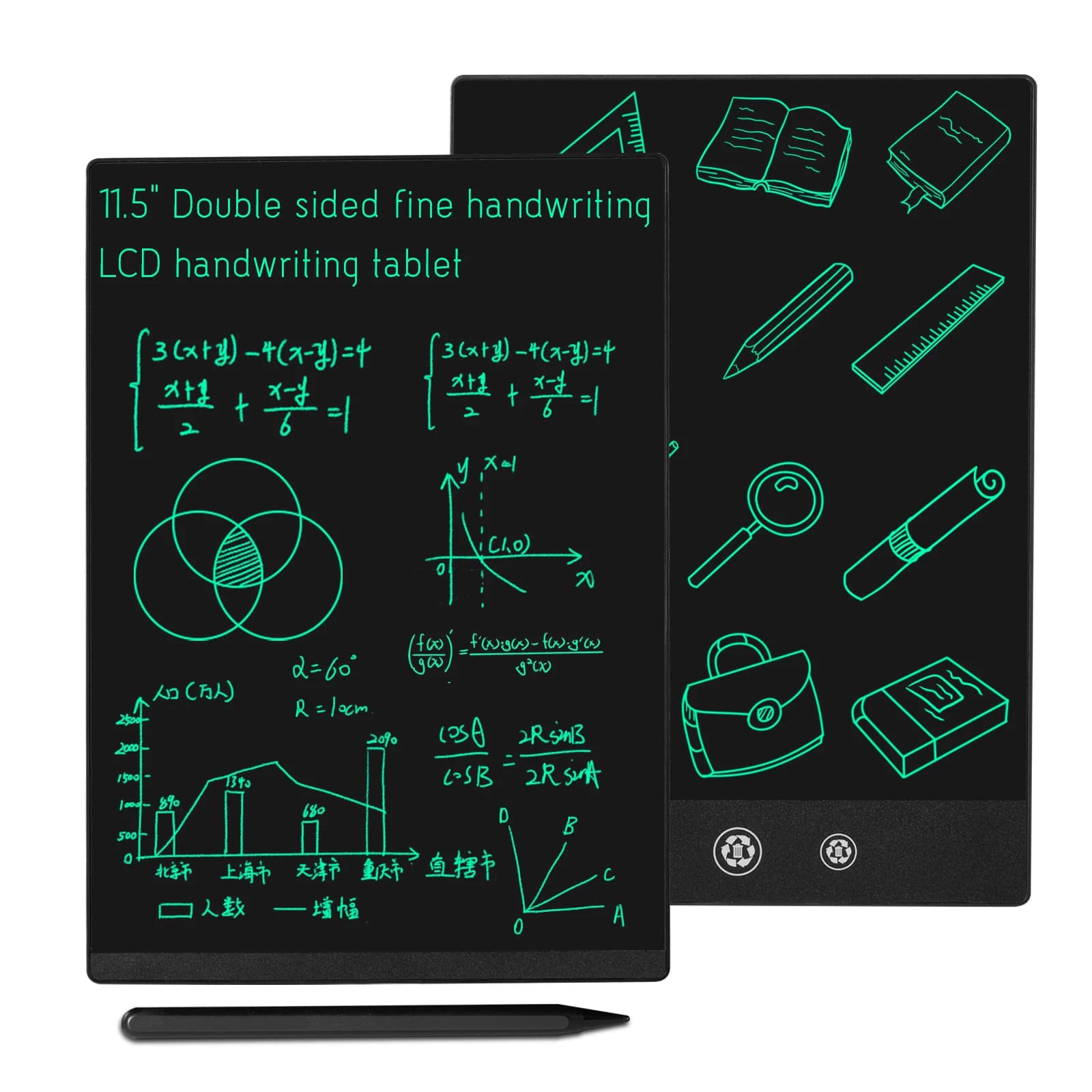 Tavolo da disegno elettronico a schermo intero da 11,5 pollici per bambini Lavagna magica cancellabile Tavoletta da scrittura Graffiti Painting Learn Pad