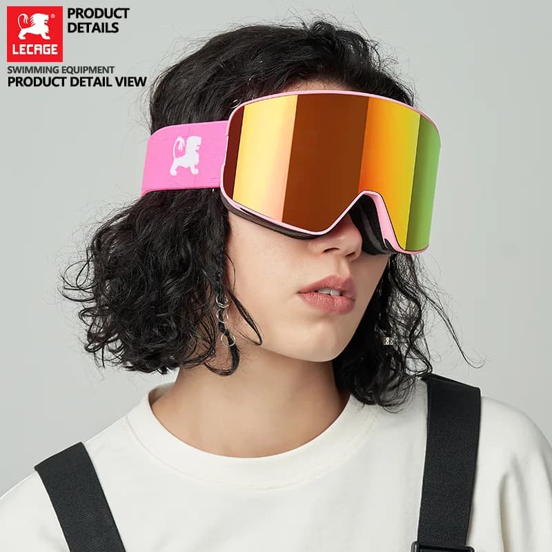 Occhiali da sci professionali invernali Occhiali da sci cilindrici con ampio campo da snowboard per uomo e donna Occhiali da sci antiappannamento a doppio strato