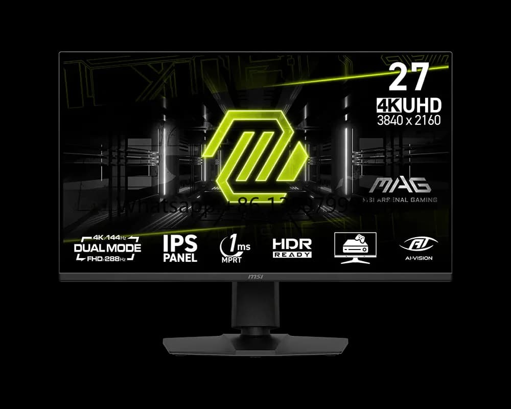 Nuovo Monitor da Gaming MAG 275UPD E14 27 Pollici IPS con AI Dual Mode 4K 144Hz e FHD 288Hz 1ms, Altoparlanti e Supporto Ergonomico per PC