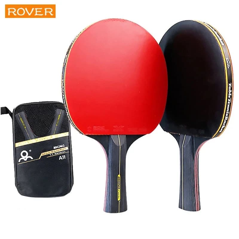 5/6 Star Ping Pong Rack 2PCS Professional ping pong racket set Brufoli-in High quality rubber Lama Bat Paddle with bag