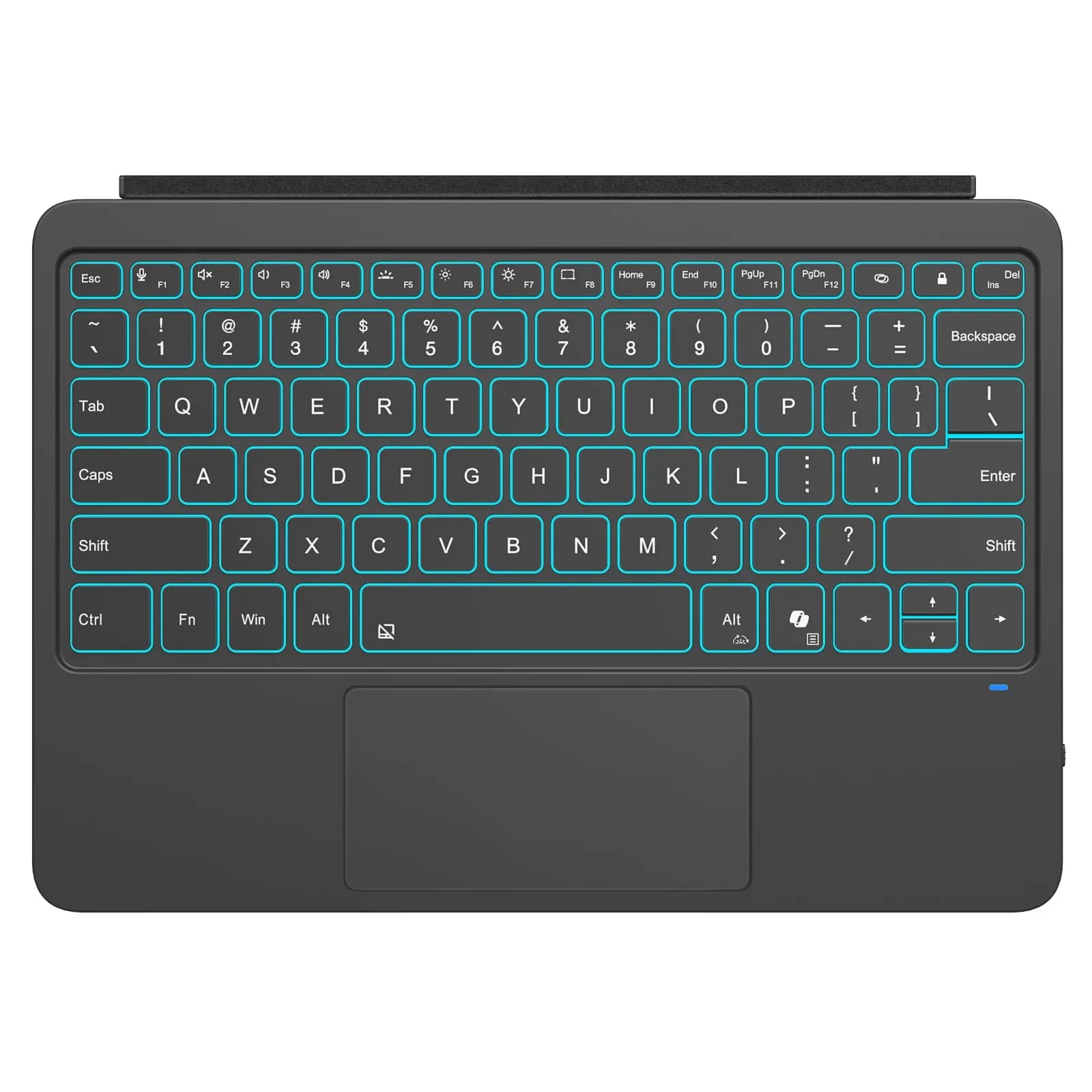 MoKo Touchpad Keybaord per tablet Microsoft Surface Pro da 12 pollici 2025, Bluetooth wireless ultra sottile retroilluminato a 7 colori Surface Pro