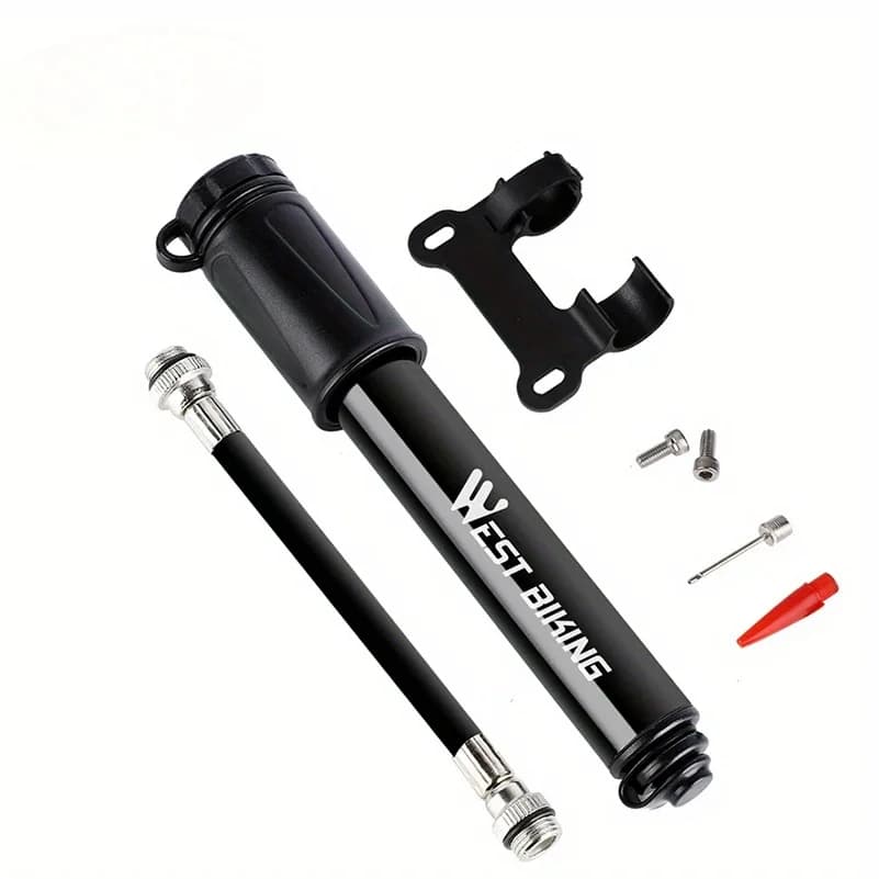 Mini pompa per bici Pompa ad aria manuale per bicicletta in lega di alluminio Gonfiatore per pneumatici Valvola Schrader Presta Pompa per ciclismo su strada MTB