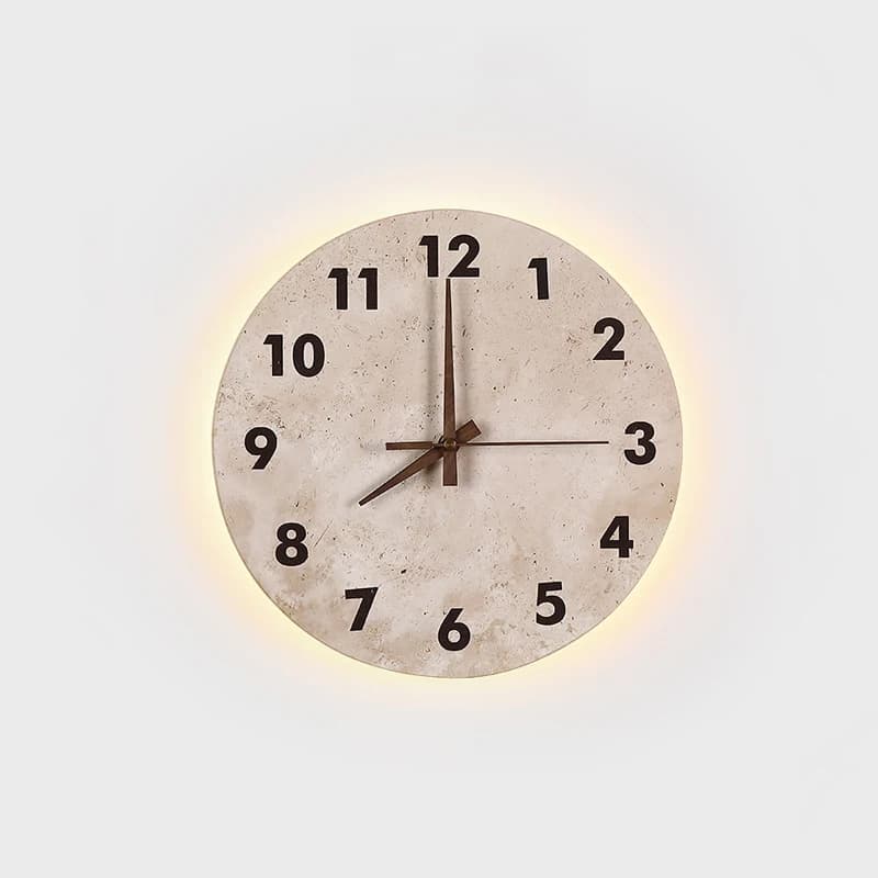 Creative watch Wall lamp Yellow cave Stone Chinese style retro and silent Living room Background Wall lamp Decorative atmosphere