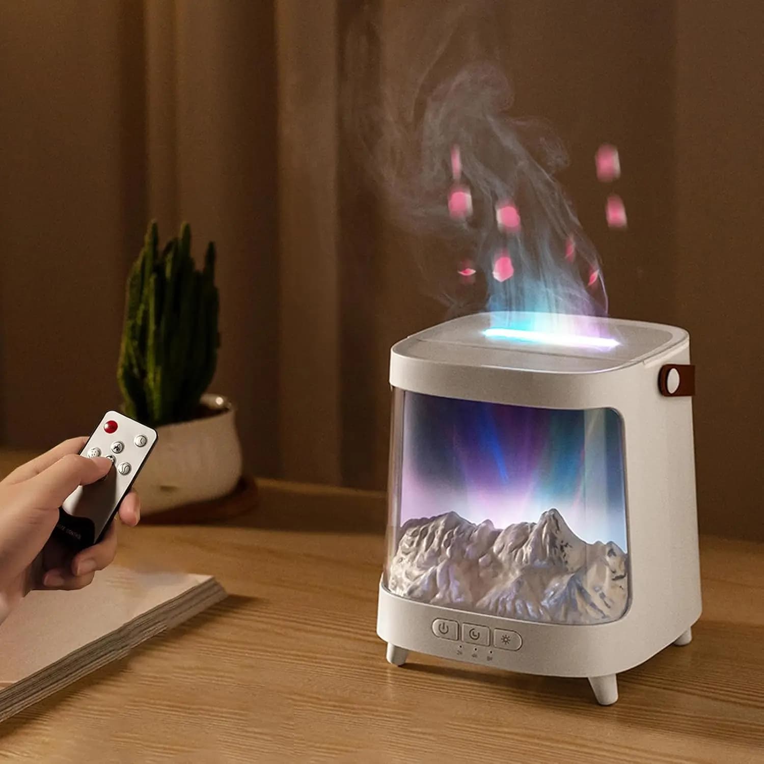 Nuovo Diffusore di Oli Essenziali 2026 con Effetto Aurora, Diffusore di Oli Essenziali a Nebbia Fredda da 200ml con Ultrasuoni per Aromaterapia