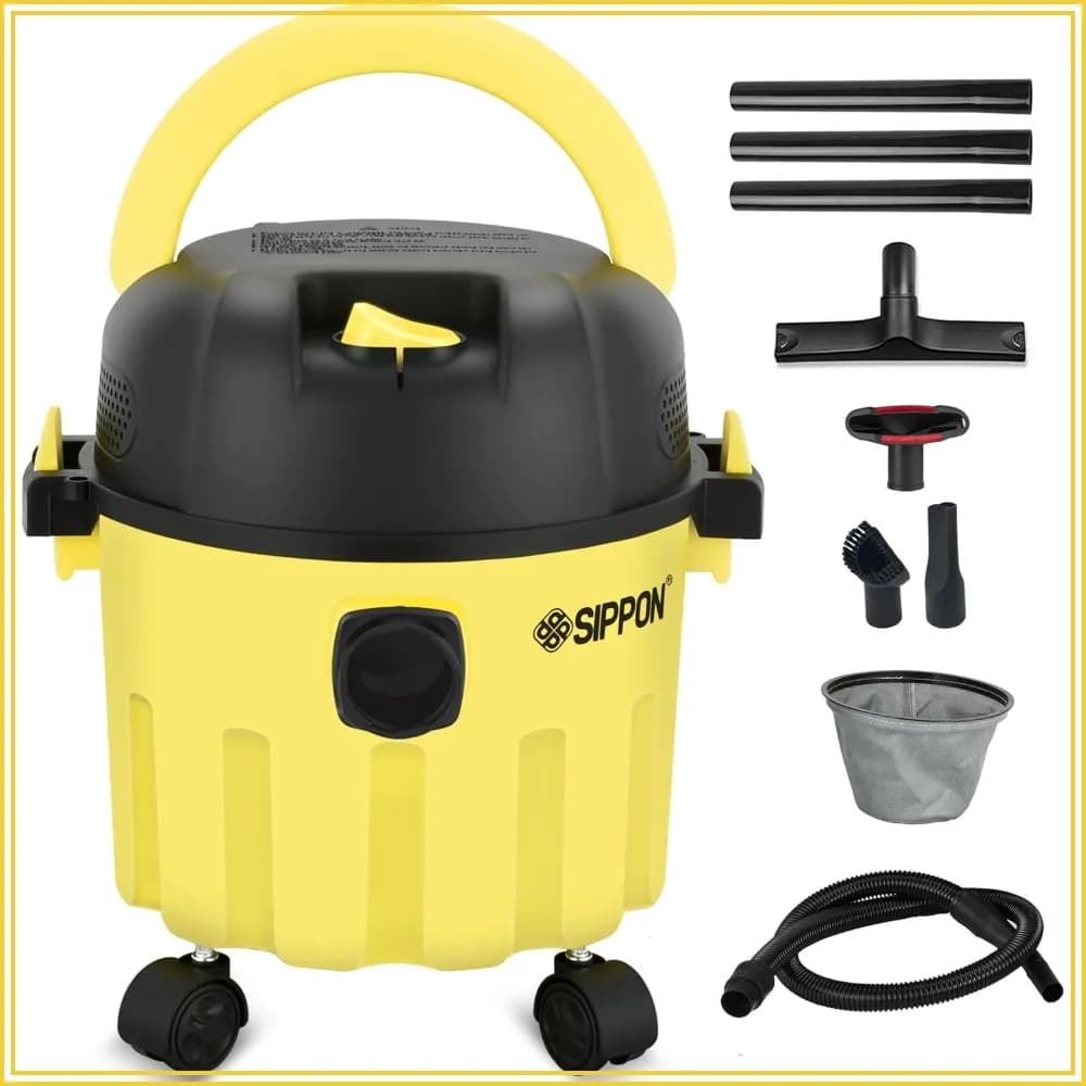 3-in-1 Wet-Dry Vacuum, 2 Peak HP, Portable Shop Vacuum with Blower & Wall Mount, for Car, Pet Hair, Hard Floor