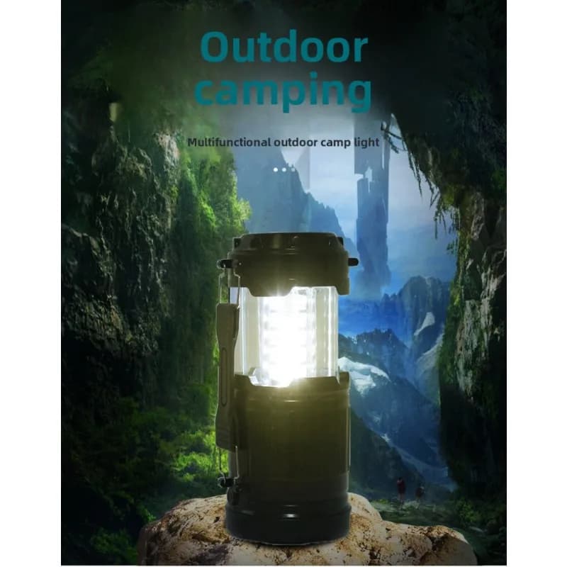 Portable Battery Powered Camp Lamp Multifunctional Outdoor Tent Lantern Emergency Camping Hiking Fishing Home Emergency Use