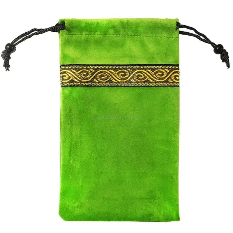 Sacchetto con coulisse per Tarocchi e Divinazione, Custodia in Velluto per Dadi da Gioco, Carte Oracolo, Cristalli Curativi, Pendoli e Accessori Reiki