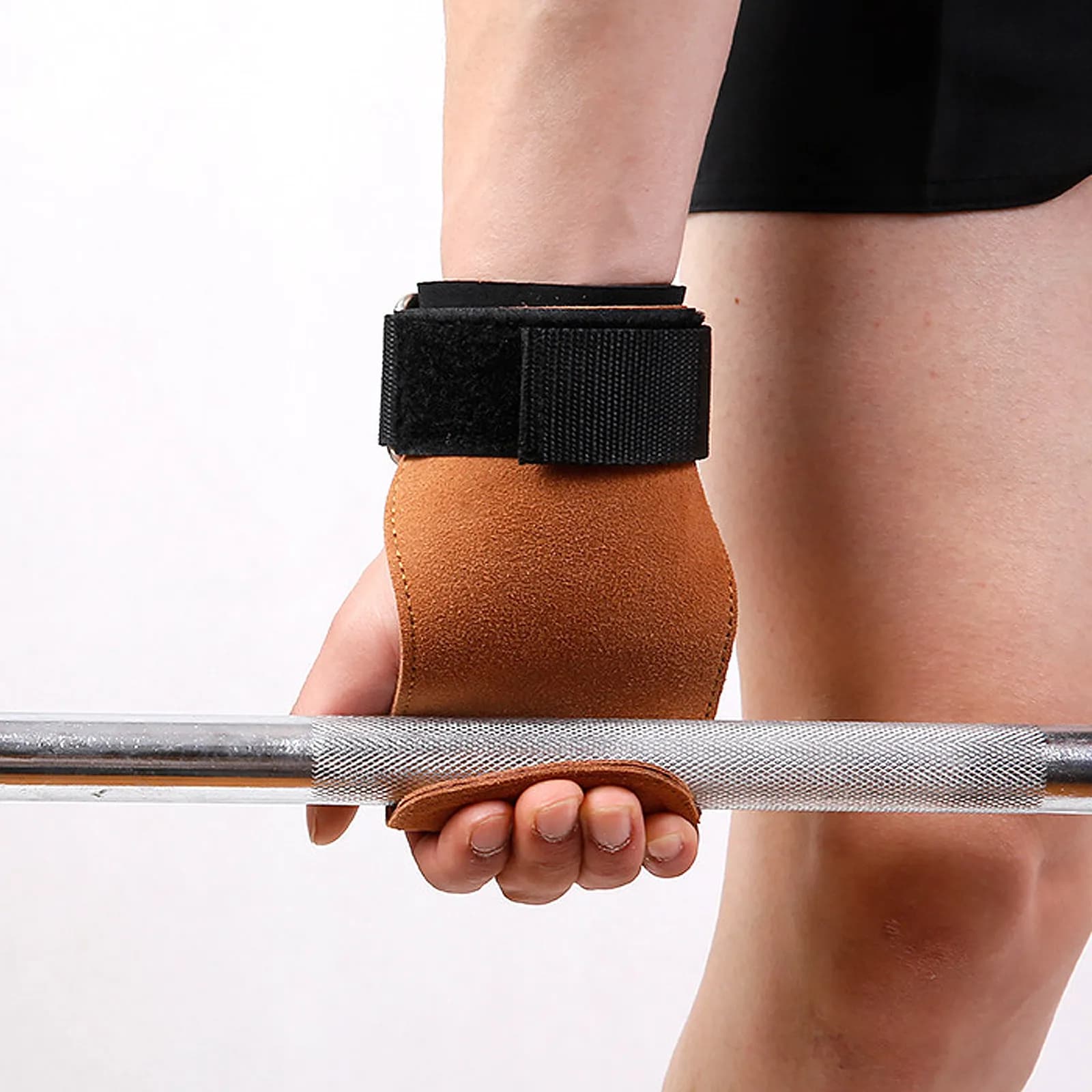 Professional Weightlifting Palm Protector Sports Palm Gloves Open Design Non-Slip Pull-Up Grip Wrist Straps for Gym Training