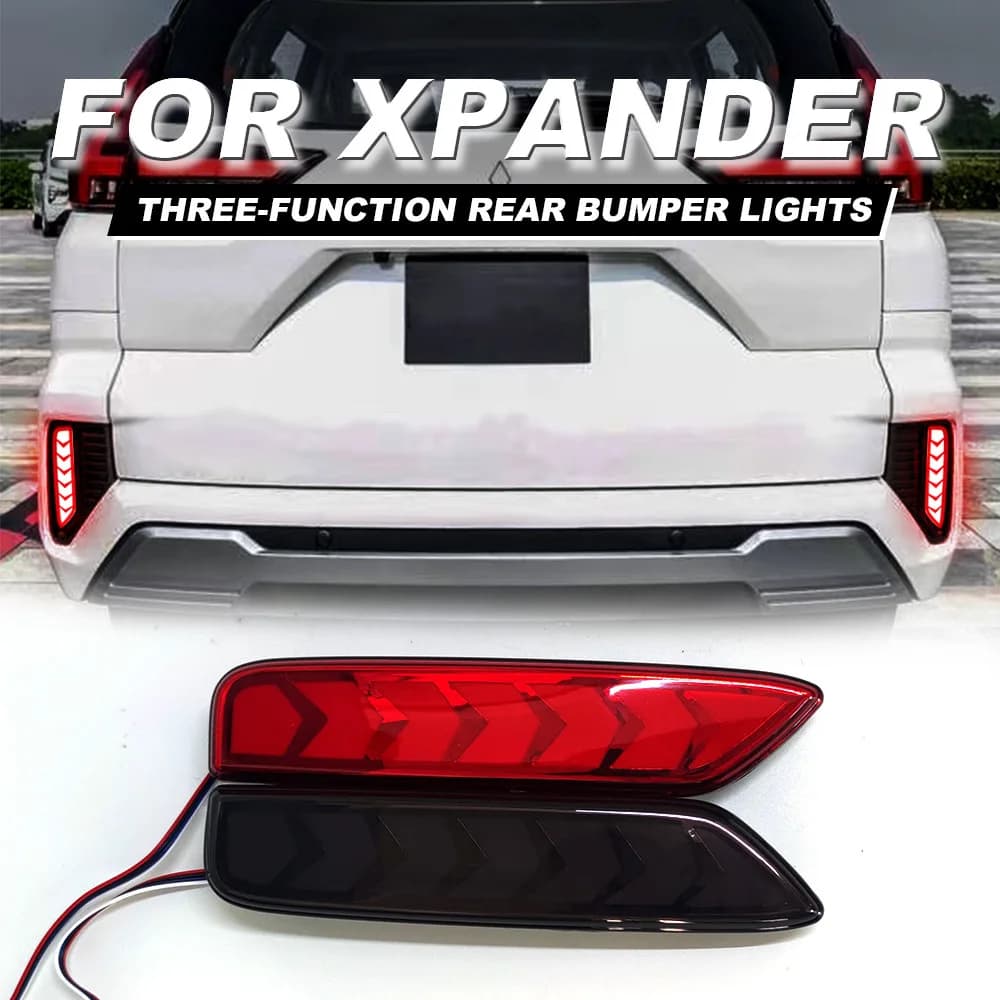 Per MITSUBISHI XPANDER CROSS ATTRAGE MIRAGE 2Pc Auto Led Paraurti Posteriore Riflettore Luce DRL Dinamica Segnale di Girata Luce Freno Luce diurna