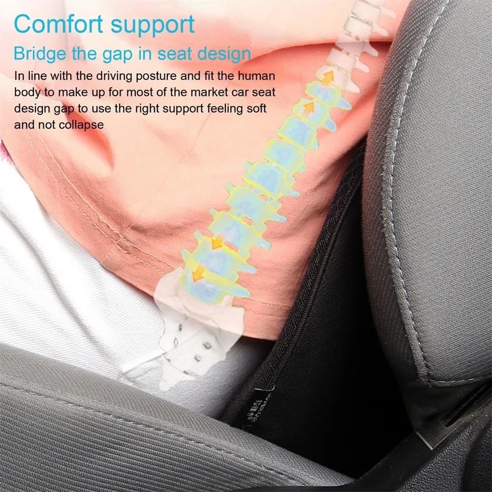 Cuscino Traspirante Universale per Sedile Auto, Supporto Lombare Rialzato, Cuscino Multifunzionale Ispessito per Supporto Lombare