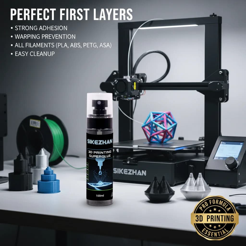 Adesivo per stampante 3D, colla professionale per il primo strato, anti-deformazione, rimozione pulita dopo il raffreddamento, per PLA ABS PETG su PEI/vetro