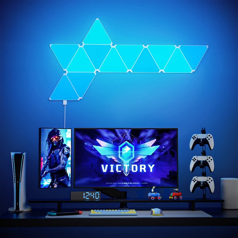 Smart APP WIFI RGB Thin Quantum Lamp USB 5V Music Sync LED Night Light per Game Party Room Decor Atmosphere Triangle Wall Lights