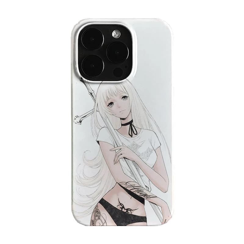 Cover per telefono in silicone antiurto con design a cartone animato di ragazza anime per iPhone 17 Air 16 Pro Max 15 14 Plus 13 12 11 Pro