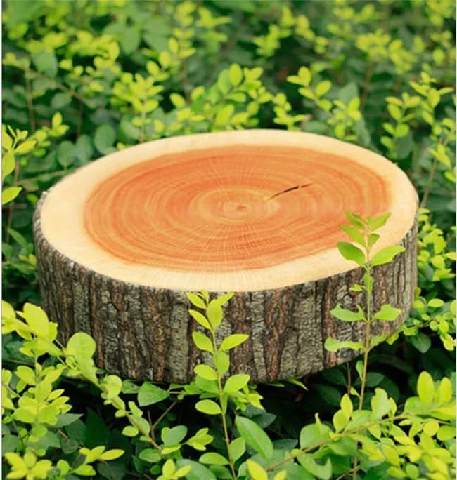 Cuscino Decorativo Cilindrico/Rotondo con Stampa Digitale 3D, Comodo e Divertente Cuscino a Forma di Tronco d'Albero per Pavimento