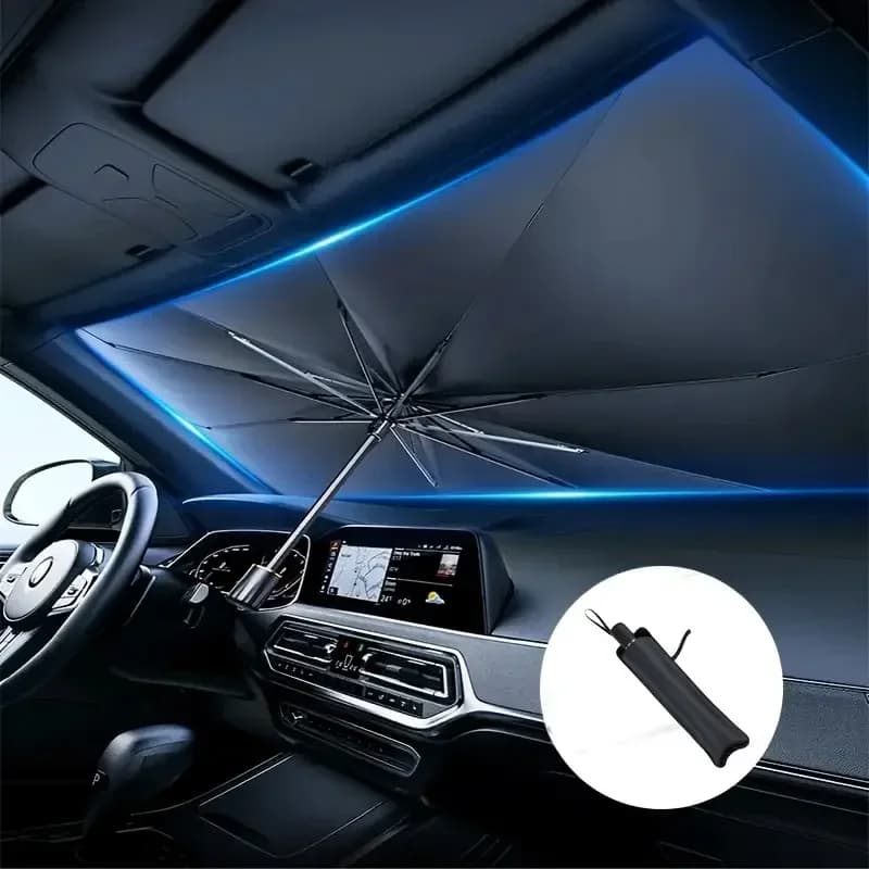 1 parasole per auto in argento titanio, parasole per parabrezza anteriore, parasole estivo per auto, proteggi la tua auto dal sole con questo portatile