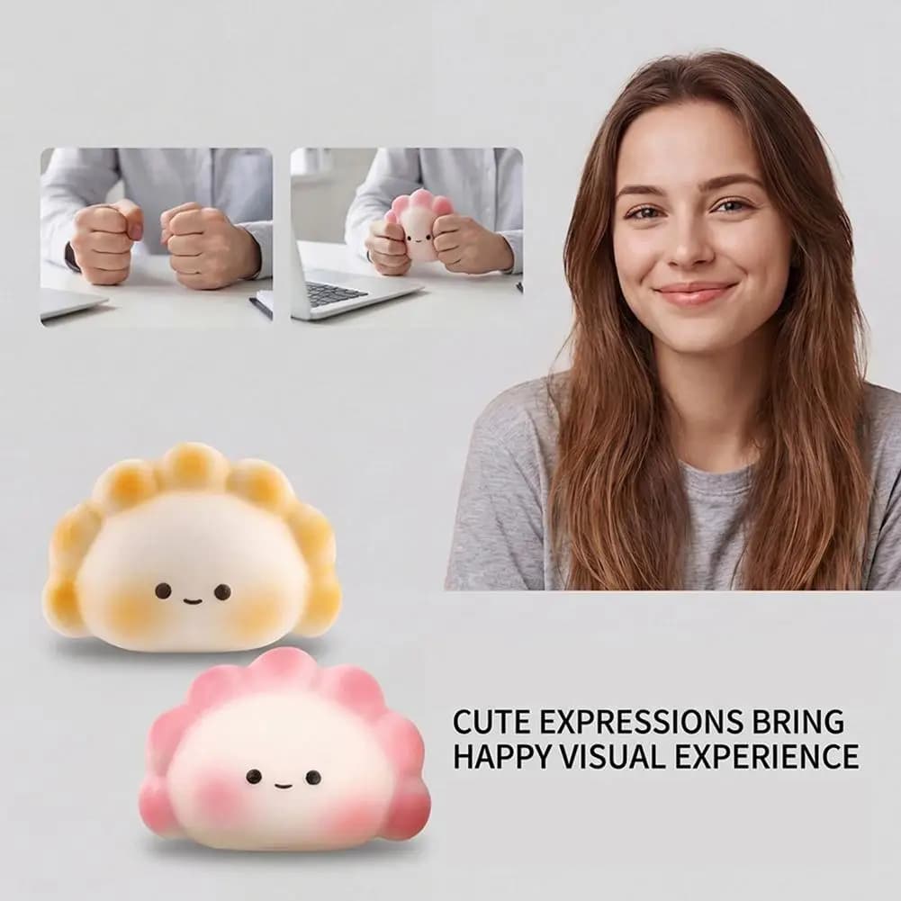 Dumpling Stress Relief Toy Kawaii Soft Slow Rising Fidget Sensory Gift Fun Creative Pinch Toy For Kids Anxiety Relief